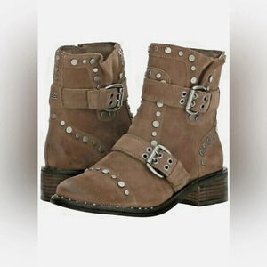 ✨ Sam Edelman Dark Taupe Velutto Suede Leather boots size 7